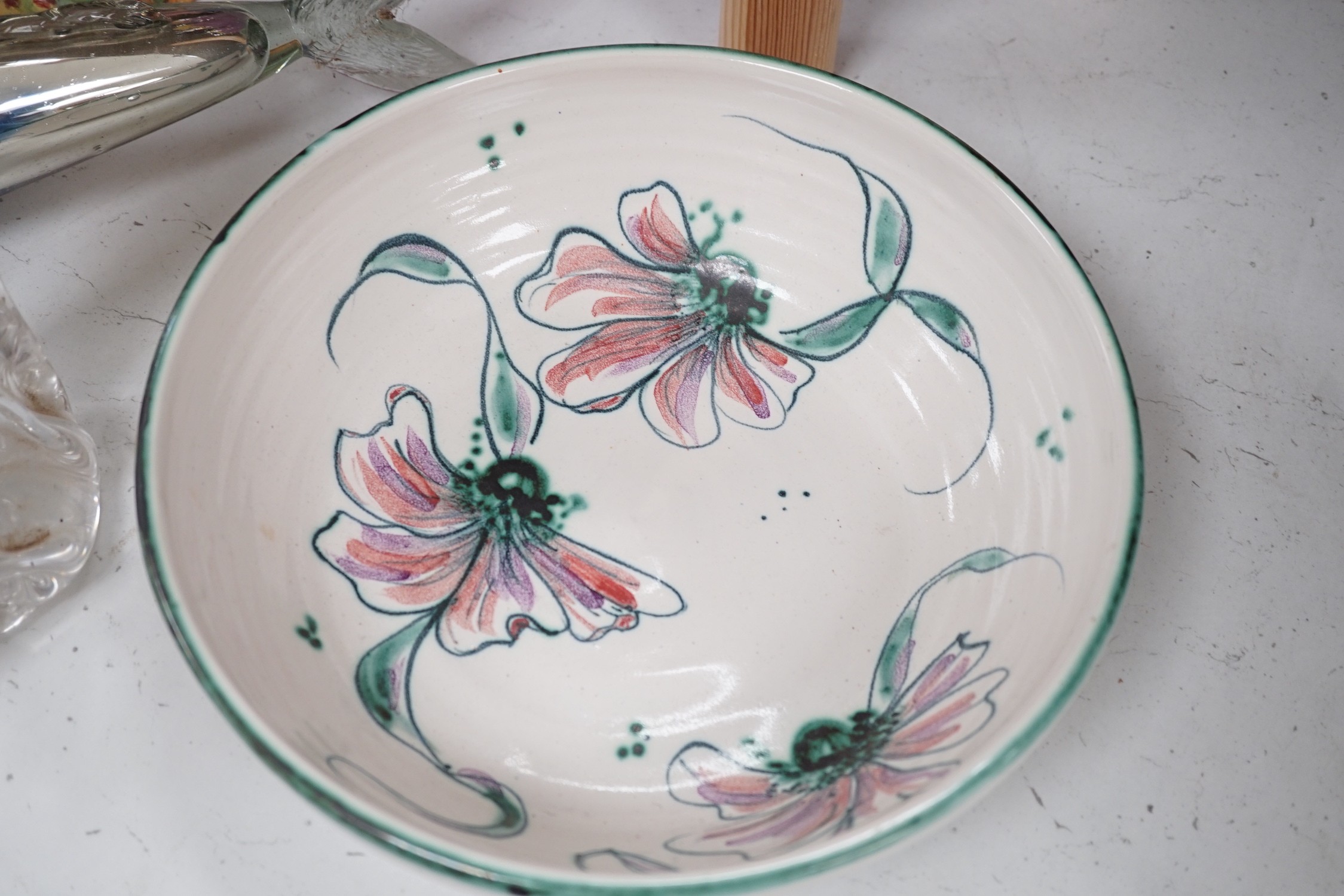 A large quantity of various ceramics including Samson, Rosenthal, studio pottery and glass